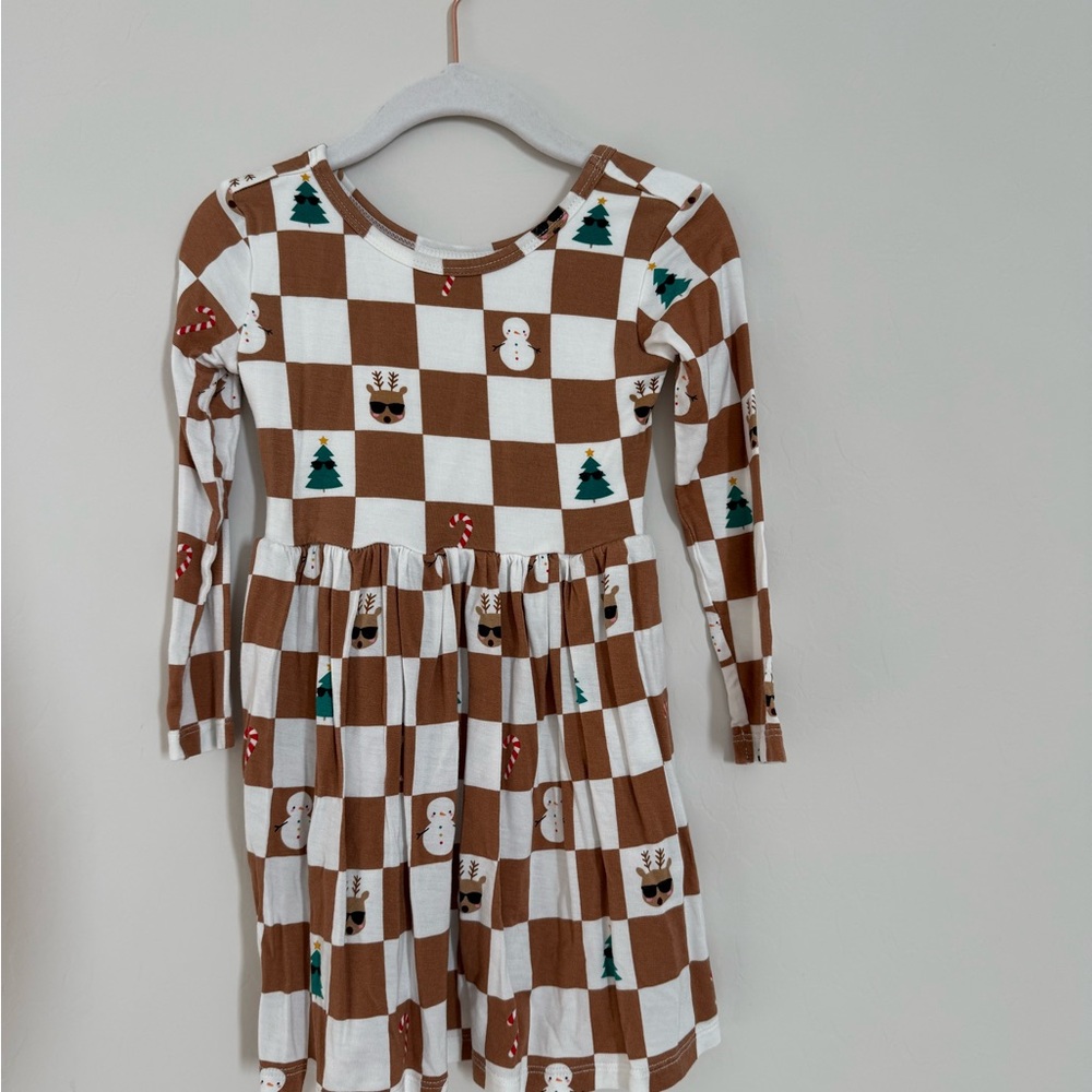 Little Sleepies Holiday Checks Twirl Dress 2T